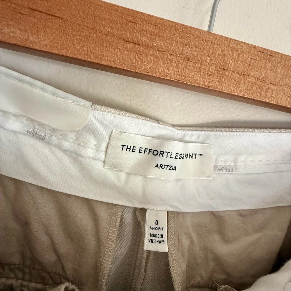 NWT Aritzia The Effortless Pant Linen Natural Ecru 0 Short